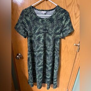 LuLaRoe Medium Jessie - Palm Fronds Print Dress